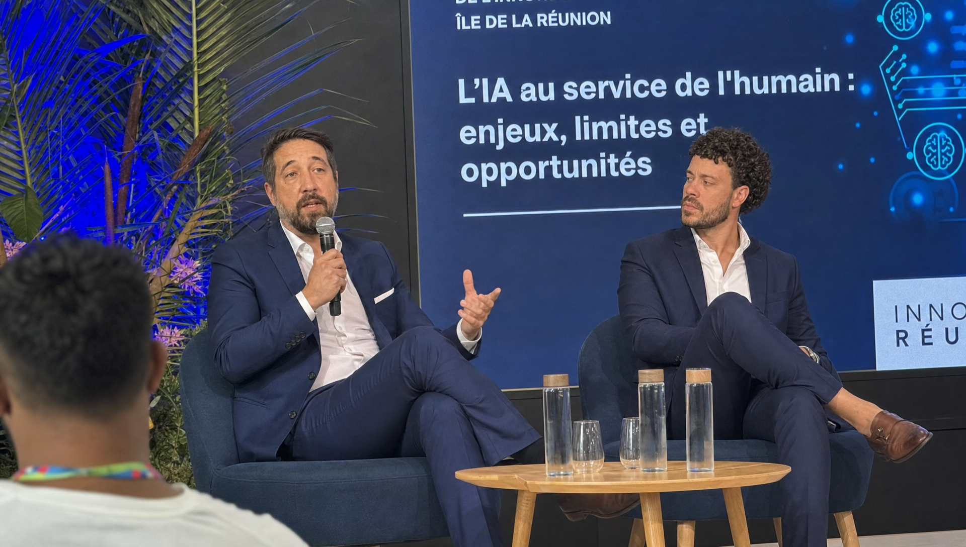 Rodolphe Le Houx et Romain Cano en table ronde : s&eacute;minaire IA pour entrepreneurs &agrave; La R&eacute;union
