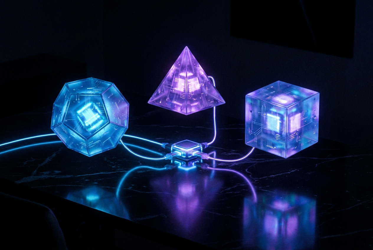 Modules connect&eacute;s repr&eacute;sentant les briques de Claude : agents, skills et MCP