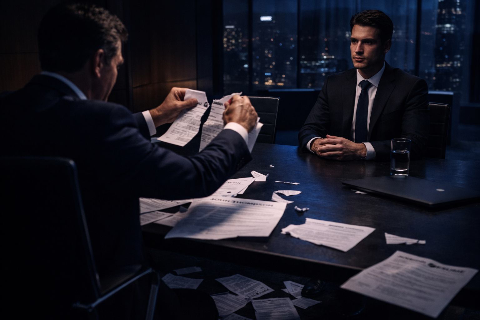 Entretien de recrutement dans un bureau moderne